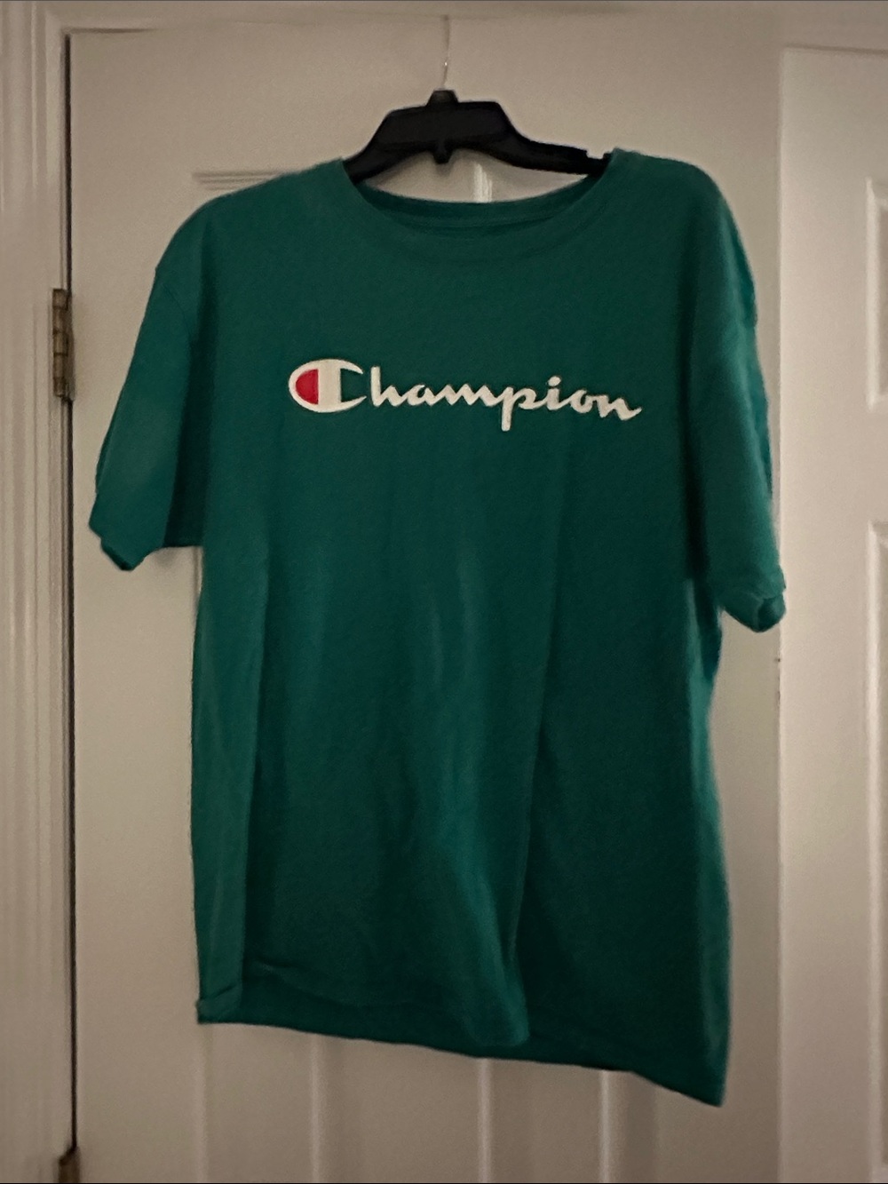 Champion Green Logo Crewneck Tee